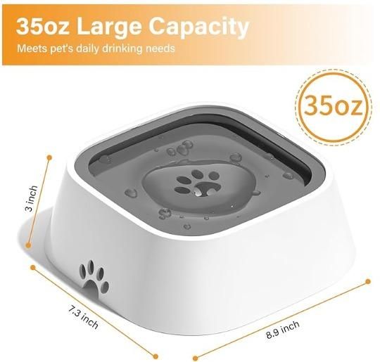 Floating Anti-Overflow Pet Bowl – No Mess, Just Fresh!"