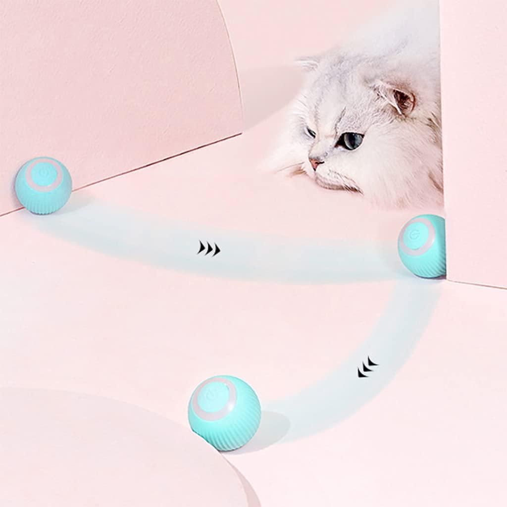 Interactive Rotating Cat Toy Ball – LED Fun & Rechargeable