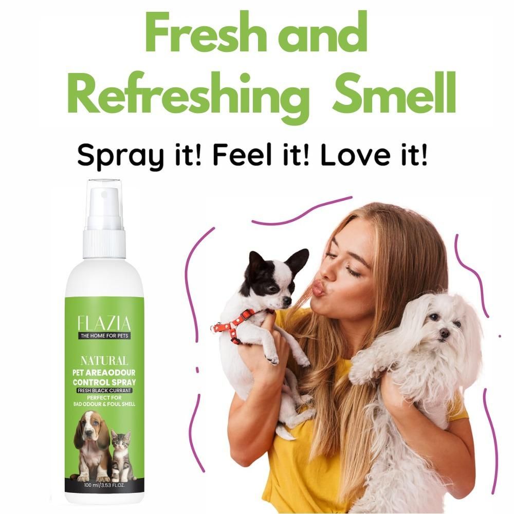 FLAZIA Natural Pet Odor Control Spray – Fresh & Clean (Pack of 2)