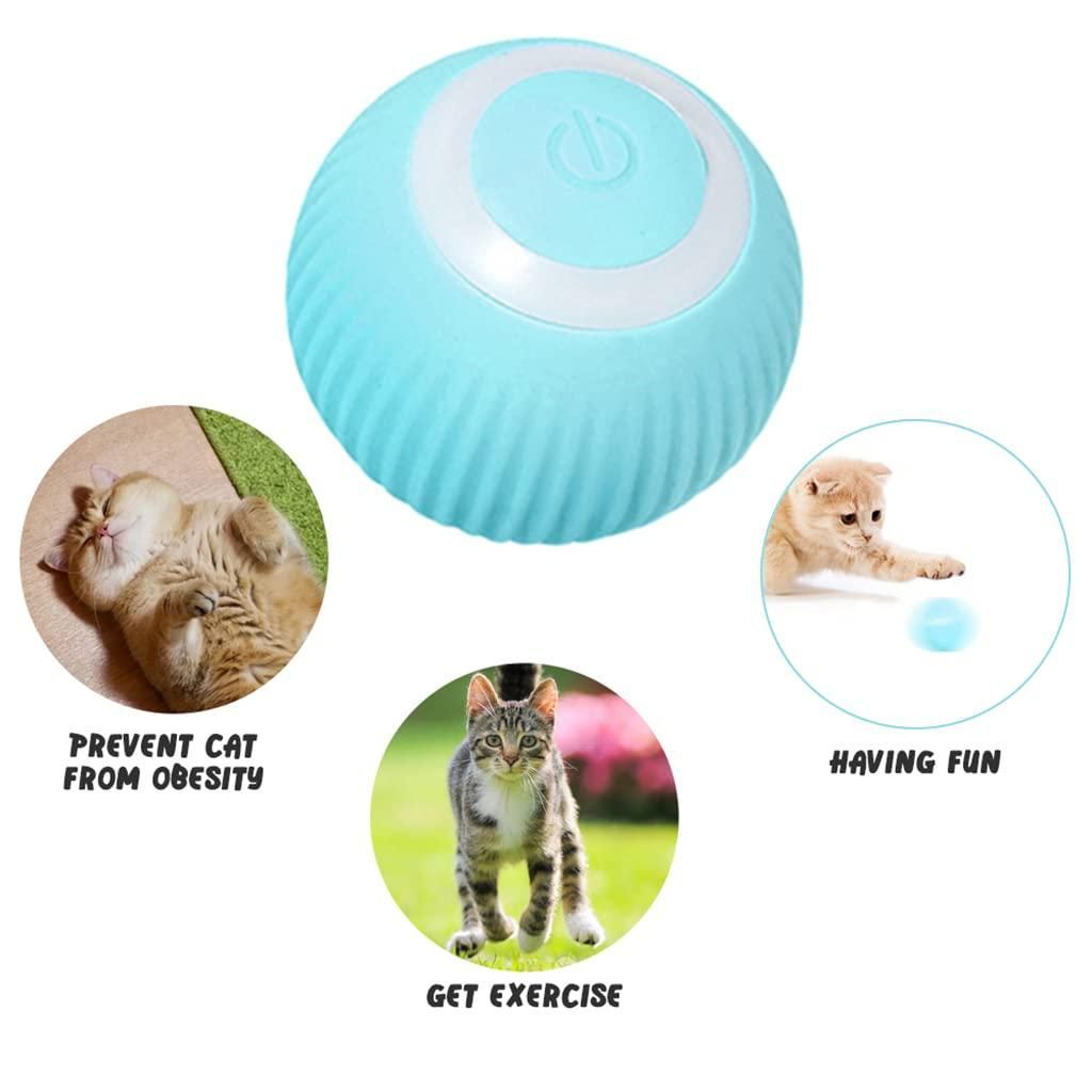 Interactive Rotating Cat Toy Ball – LED Fun & Rechargeable