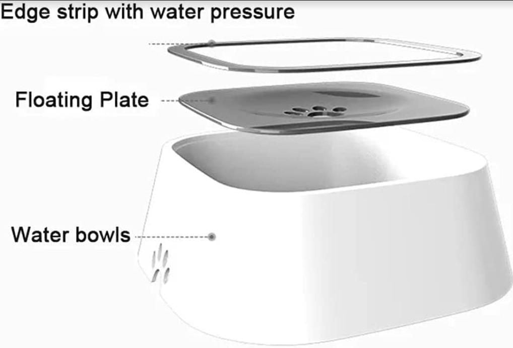 Floating Anti-Overflow Pet Bowl – No Mess, Just Fresh!"