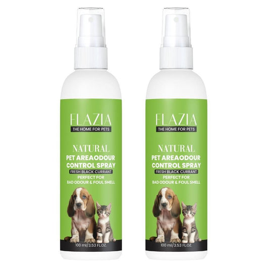 FLAZIA Natural Pet Odor Control Spray – Fresh & Clean (Pack of 2)