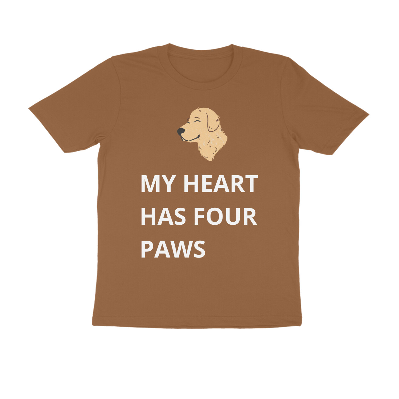 front-69a5bb3bcc0ae-Chocolate_Brown_S_Men_Round.jpg my heart has 4 paws – premium pet parent t shirt